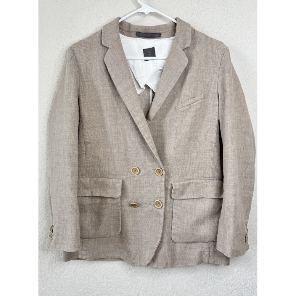 19.70 NINETEEN SEVENTY Italian Linen Blend Blazer Jacket‎ IT 42 US 6 Old Money